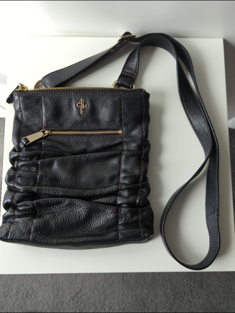 Cole Haan Black Leather Crossbody Bag